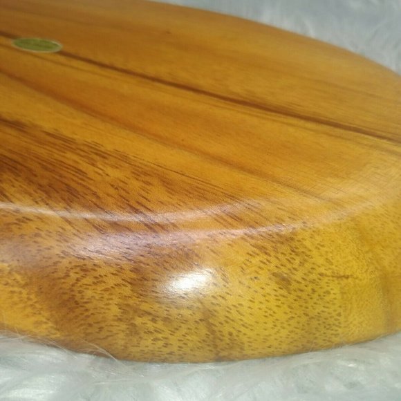 MCM Monkey Pod Rolling Natural Wood Tray 14"  Catch-all, Dresser, Foyer Décor - Picture 5 of 8